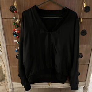 Victoria’s Secret satin black bomber jacket